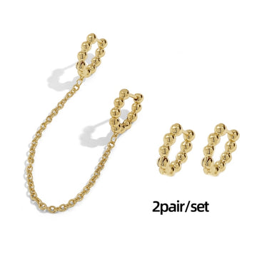 5Pair Fashion Round Twist Copper Small Hoop Earrings Set for Women Simple Gold CZ Crystal Long Chain Earring Jewelry 2021 New daiiibabyyy